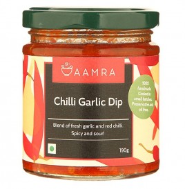 Aamra Chilli Garlic Dip   Glass Jar  190 grams